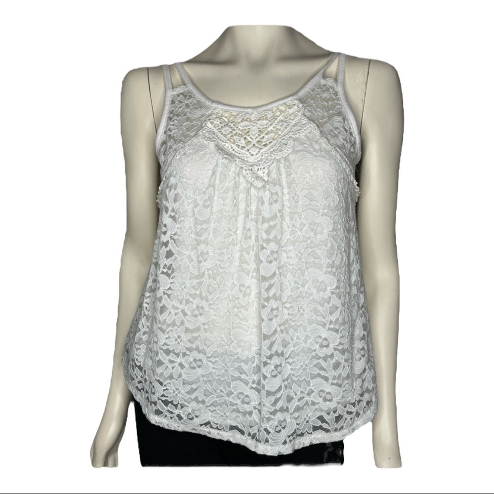 NOBO No Boundaries Lace Detail Tank Top Sz Med
